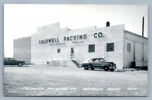 WINDOM MN CALDWELL WHOLESALE MEATS PACKING CO VINTAGE REAL PHOTO POSTCARD RPPC