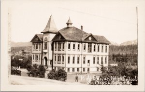 Prince Rupert BC King Edward High School British Columbia #61 RPPC Postcard H52