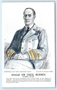 Admiral of the British Navy SIR CECIL BURNEY Artist Francis Dodd c1910s Postcard