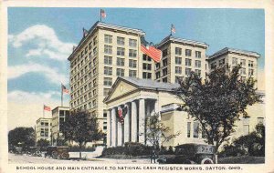 Main Entrance National Cash Register Works Dayton Ohio 1920s postcard
