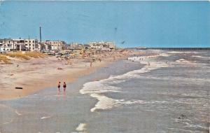 VIRGINIA BEACH VA~LOOKING NORTH NUMEROUS HOTELS POSTCARD 1962