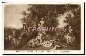 Old Postcard Louvre Museum Lancret 1690 1743 Autumn