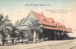 Fullerton California Santa Fe Depot Train Station Vintage Postcard AA29549