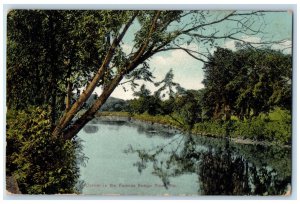 Corner In The Famous Songo River Maine ME, Scenic View Vintage Unposted Postcard 