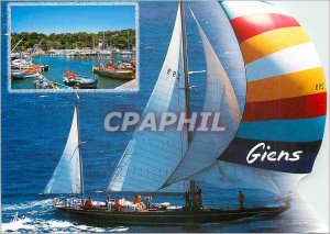 Modern Postcard Souvenir of the Peninsula of Giens Hyeres les Palmiers Boat