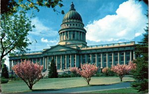 State Capitol Building Salt Lake City Utah Government Streetview Chrome Postcard 