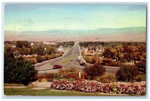 1956 Looking Down Capitol Boulevard Exterior Road Boise Idaho Vintage Postcard