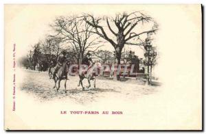 Old Postcard Horse Riding Equestrian All Paris in the Bois