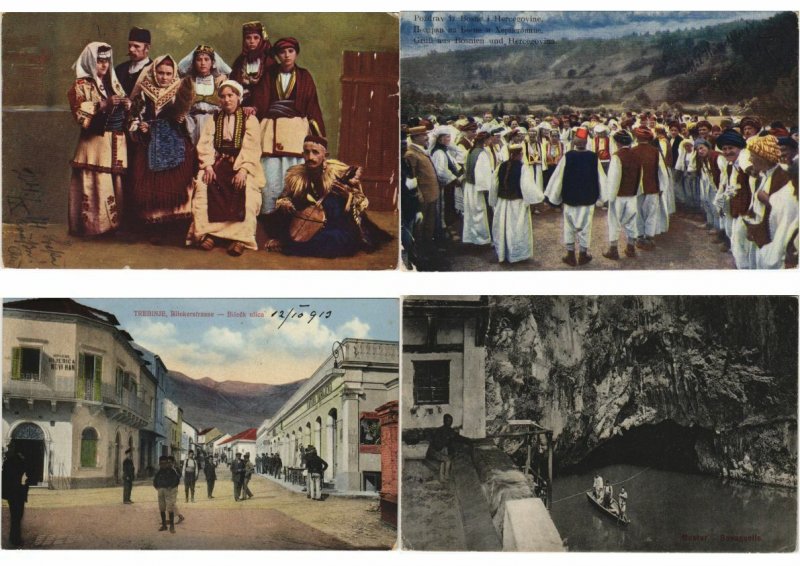 BOSNIA COLLECTION LOT OF POSTALLY USED 350 Vintage Postcards Pre-1940 (L3156)