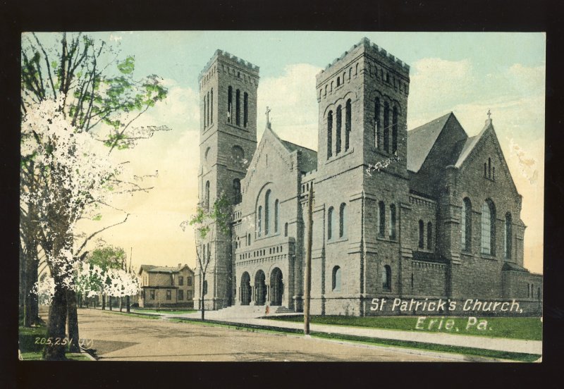 Erie, Pennsylvania/PA/Penn Postcard, St Patrick's Church