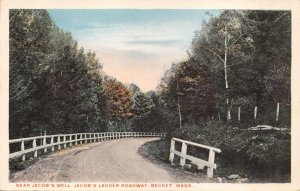 Becket Massachusetts~Near Jacob's Well~Jacob's Ladder Roadway POSTCARD 1920s