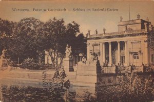 Warsaw Warszawa Poland Lazienki Park Castle Gardens Vintage Postcard AA52881