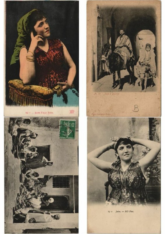 JUDAICA TYPES Mostly NORTH AFRICA 200 Vintage Postcard Pre-1940 (L3155)