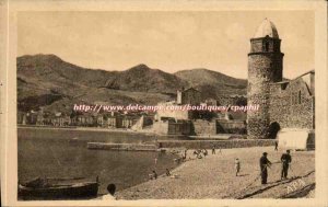 Collioure - Generale View and Beach St Vincent - Old Postcard