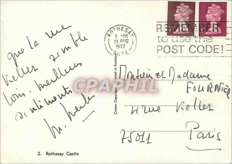 Modern Postcard Rothesay Castle