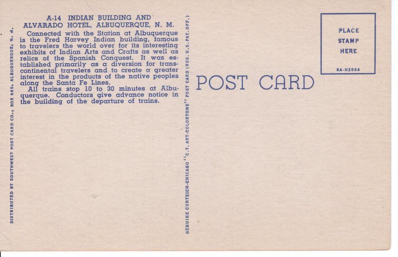 US    PC1268  ALVARADO HOTEL, ALBUQUERQUE, NM