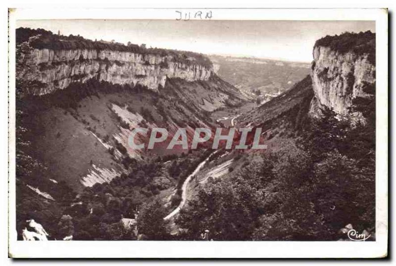 Postcard Ancient Caves of Baume les Messieurs Jura general view of the Vallee