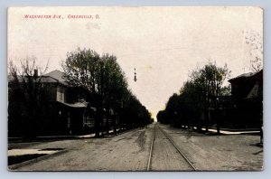 J91/ Greenville Ohio Postcard c1910 Washington Avenue Homes 148