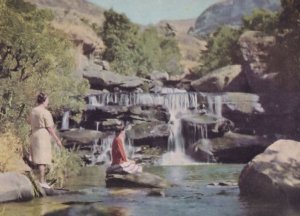 Cascades Royal Natal National Park South Africa Vintage Postcard