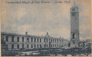 UNIVERSIDAD MAYOR DE SAN MARCOS LIMA PERU POSTCARD (c. 1920s)