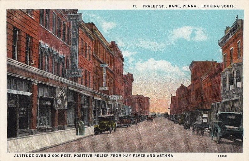 Postcard Fraley St Kane PA