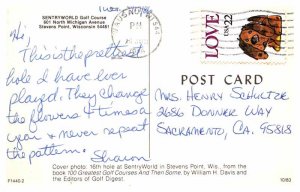 Postcard GOLF COURSE SCENE Stevens Point Wisconsin WI AS0962