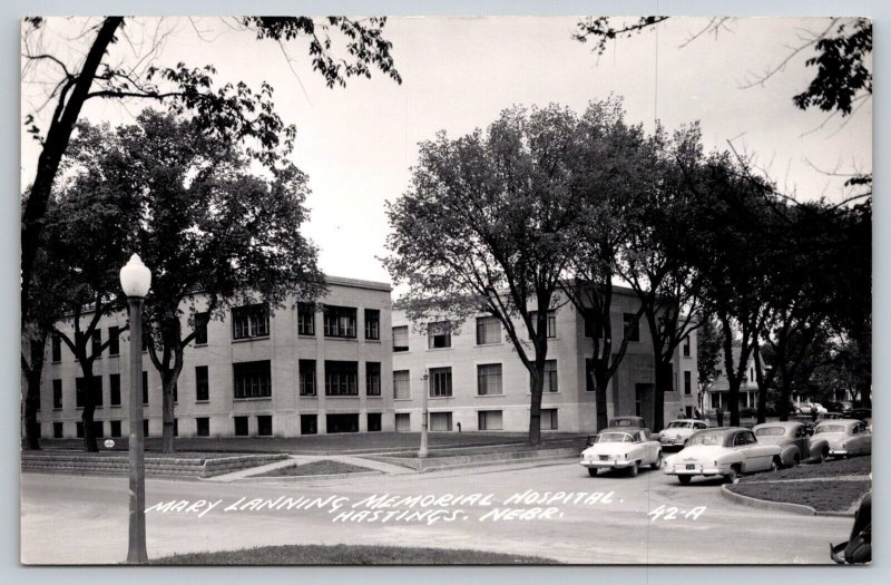 RPPC  Hastings  Nebraska  Mary Lanning Memorial Hospital   Postcard