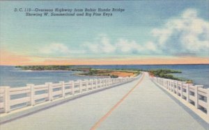 Florida Overseas Highway From Bahia Honda Bridge Showing West Summerland & Bi...