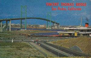 California San Pedro Vincent Thomas Bridge 1965