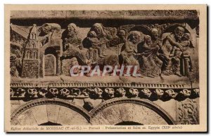 Postcard Ancient Church Abbey De Moissac Portal Presentation and Flight into ...