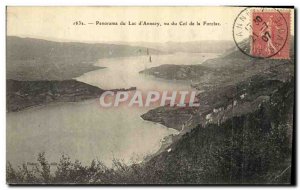 Old Postcard Lake Annecy Lake Panorama seen from the Forclaz