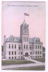 Court House Manhattan Kansas 1914 postcard