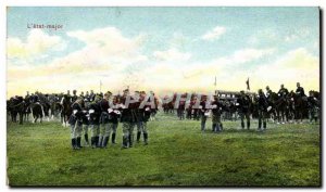 Old Postcard Militaria L & # 39Etat Staff