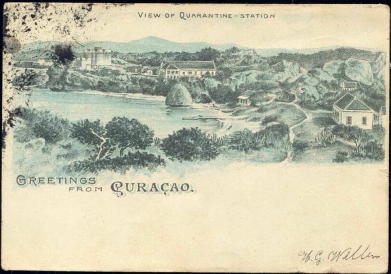 curacao, D.W.I., View on Quarantine-Station (1904)