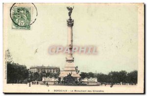 Bordeaux Postcard Ancient Monument of the Girondins (TOILEE)