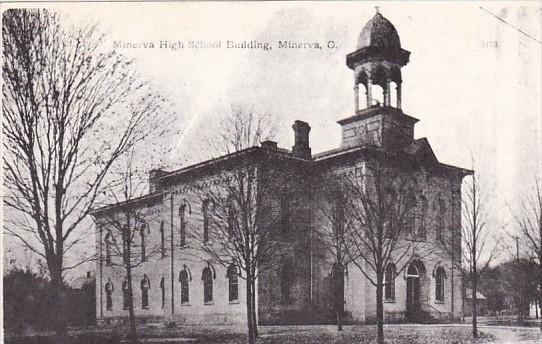 Ohio Minerva High School Building Peterson Printing 1983
