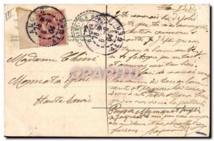 Old Postcard Skating Skates has ice Woman