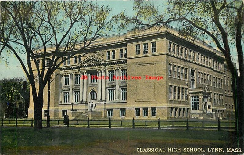 6 Postcards, Lynn, Massachusetts, High School Views