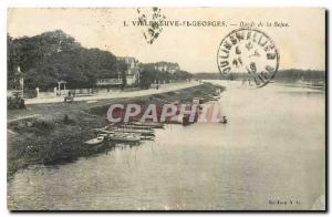 Old Postcard Villeneuve St Georges Banks of the Seine