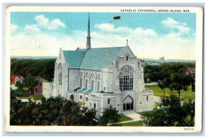 1936 Catholic Cathedral Grand Island Nebraska NE, Green River WY Posted Postcard