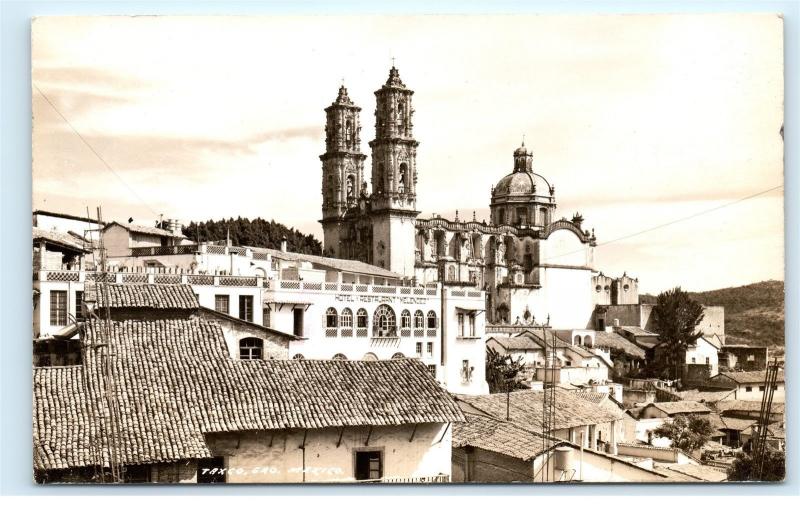 *Hotel Y Restaurant Melendez Cathedral Taxco Mexico Vintage Photo Postcard C82