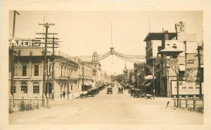 RPPC Postcard California Marysville Business Section automobiles 23-9287