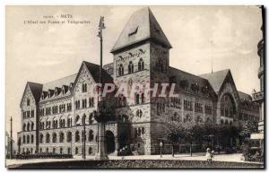 Old Postcard Metz Post L & # 39Hotel Telegraphs Post and