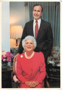 Postcard The First Family George And Barbara Bush 1989 Inaugural Card