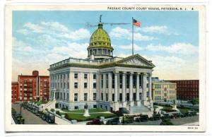 Passaic County Court House Paterson New Jersey 1938 postcard