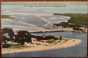 Vintage Postcard 1946 Johns Pass, Gulf Beaches, St.Petersburg, Florida