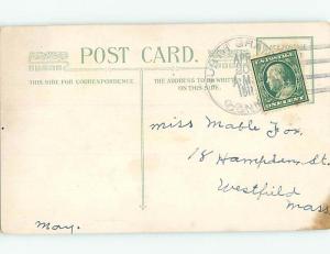 Divided-Back BEAUTIFUL ORANGE FLOWERS - BEST WISHES o8927