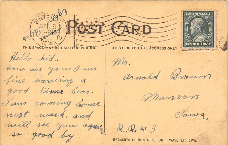G17/ Waverly Iowa Postcard 1910 Beet Sugar Factory Building