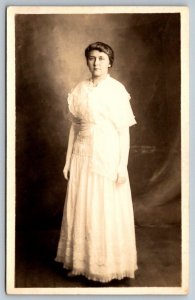 RPPC Pretty Young Woman  Studio Picture   Real Photo  c1920