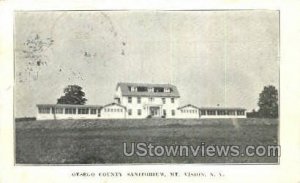 Otsego County Sanitarium in Mt Vision, New York